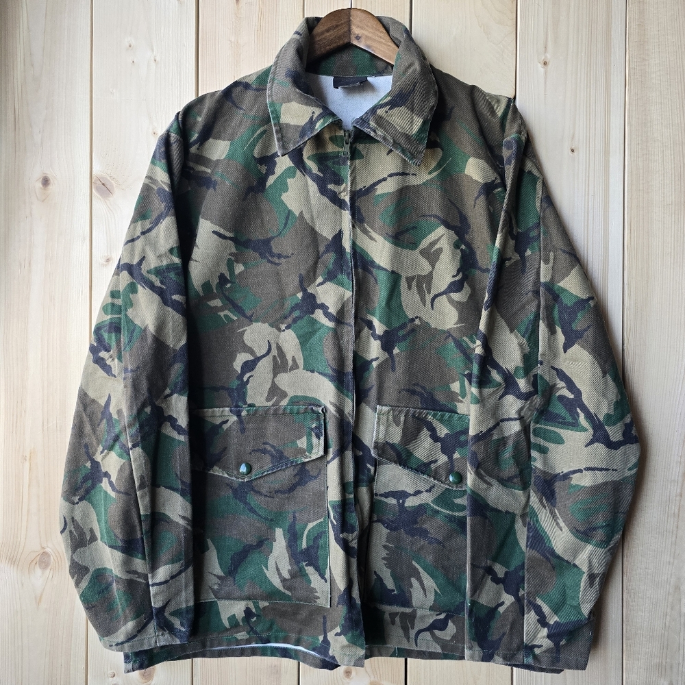 Thermo King Canadian Army Green Camo Zip Up Shirt Jacket Mens Large/XL